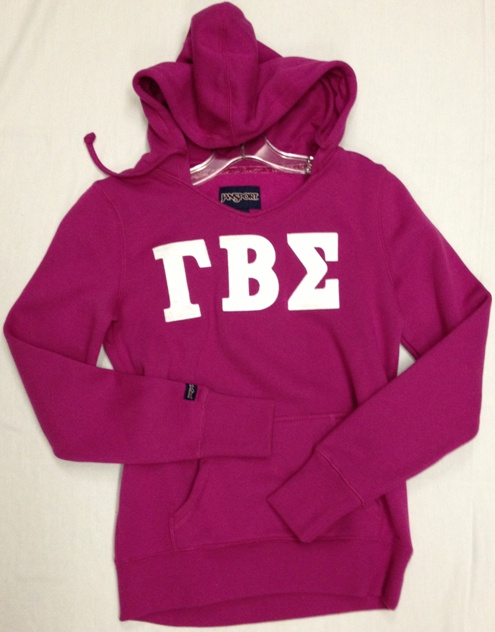 GBS Greek Letter Hoodies by Jansport - Fuschia